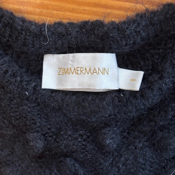 ZIMMERMANN Unbridled Bauble Sweater-Black, Size 1 - Picture 3 of 5